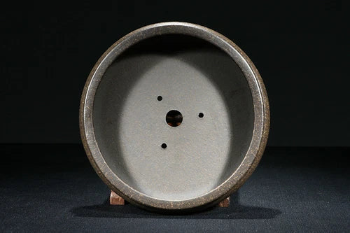 Bronze Round Yixing Zisha Shohin Bonsai Pot 15x15x4cm China 07FC0E-D4 - KOEEK