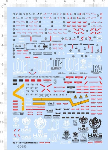 1/144 RG RX-93 FA93-HWS V GDM H.W.S Model Kit Water Slide Decal 07FC0E-D4 - KOEEK