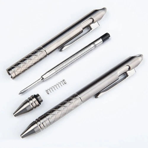 Titanium Pocket Ball Pen Office Signature Writing Pen Outdoor EDC Portable Pen 07FC0E-D4 - KOEEK
