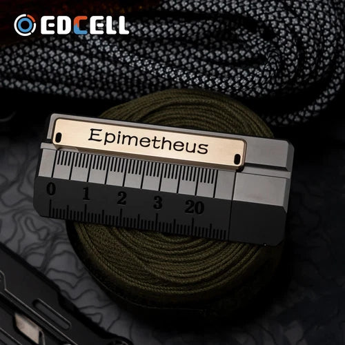 EDC Fun Stress Tools Titanium Push Slider Brass Mechanical Ruler Fidget Ring Toy 07FC0E-D4 - KOEEK