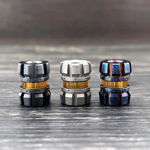 Titanium Damascus Zirconium Knife Lanyard Bead Paracord Pendant EDC Charm DIY 07FC0E-D4 - KOEEK