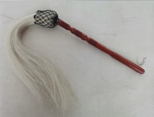 REAL Horse Tail Fly Whisk Swatter TV prop Martial Arts Buddhist Horsetail 07FC0E-D4 - KOEEK