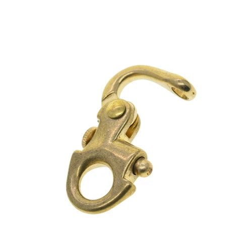 Solid Brass Sweden Snap Pull Lock Carabiner Hook Quick Release Key Chain Fob 07FC0E-D4 - KOEEK