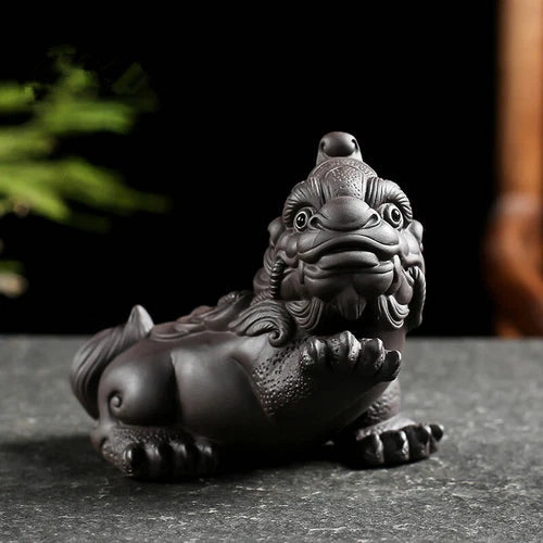 China Yixing Zisha Tea Pet Purple Clay Mythic Animals Home Decoration 07FC0E-D4 - KOEEK