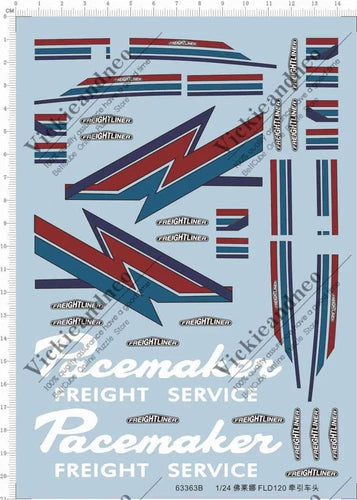 Detail Up 1/24 738 FLD120 Truck Model Freight Service Markings Water Slide Decal 07FC0E-D4 - KOEEK
