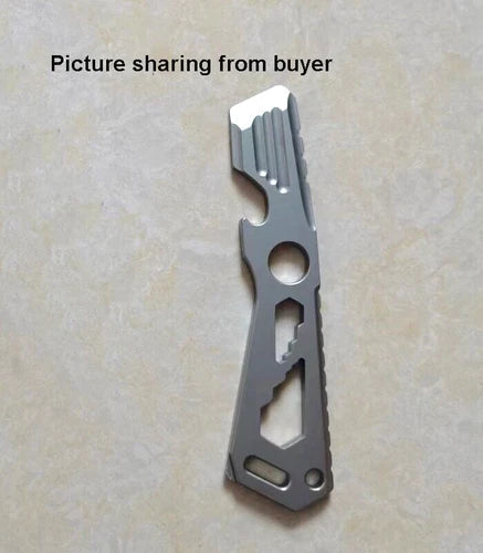 EDC Titanium Stainless Steel Multitool Card Crowbar Opener Outdoor Pry Bar Tool 07FC0E-D4 - KOEEK