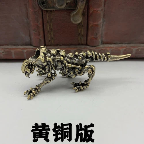 Three-headed Wolf Brass Bead Knife Lanyard Pendant EDC DIY Accessories 07FC0E-D4 - KOEEK