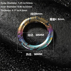 HotMulticolor Titanium Alloy Circle Carabiner Keychain Clip CarabinerClipEDCGift 07FC0E-D4 - KOEEK