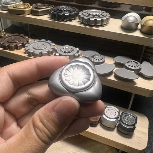 Novel EDC Fidget Spinner Creative Silver Stainless Steel Adult Fidget Toys Gifts 07FC0E-D4 - KOEEK