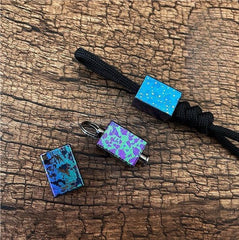 Titanium Alloy Knife Lanyard Bead Cubic Paracord Pendant Multicolor Zip Pull EDC 07FC0E-D4 - KOEEK