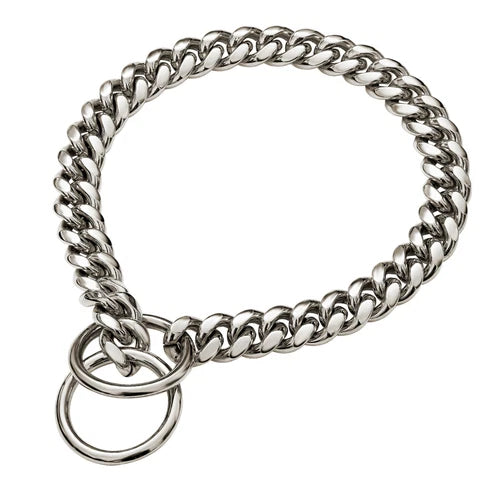 4 Colors 10mm Pet P Choke Chain Training Dog Collar Stainless Steel Dog Supplies 07FC0E-D4 - KOEEK