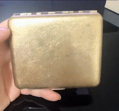 3.7" Antique Metal for Maitreya Buddha Cigarette Case Hand Carved 20 Cigarettes 07FC0E-D4 - KOEEK