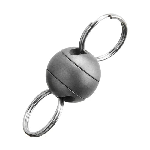 HotEDC 360 Degree Rotation Titanium Alloy Gimbal Keychain W Key Ring CarKeychain 07FC0E-D4 - KOEEK