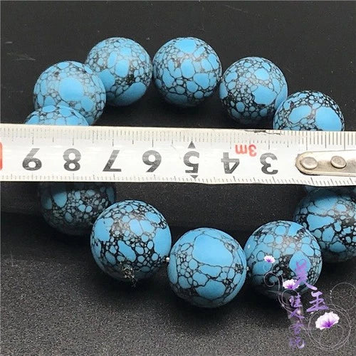Natural Turquoise Bead Bracelet Necklace Handmade Gemstone Prayer Beads Unisex 07FC0E-D4 - KOEEK