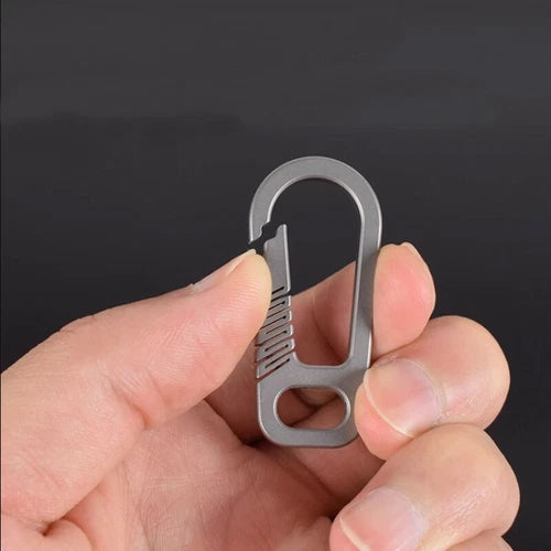 TC4 Titanium Alloy Keychain Backpack Hanging Buckle EDC Outdoor Key Carabiner 07FC0E-D4 - KOEEK