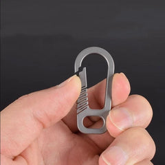 TC4 Titanium Alloy Keychain Backpack Hanging Buckle EDC Outdoor Key Carabiner 07FC0E-D4 - KOEEK