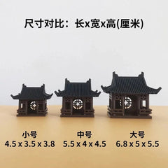 Garden Ancient Chinese Architecture Bonsai Micro Landscape Peony Pavilion 07FC0E-D4 - KOEEK