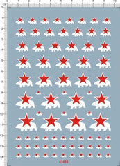 5-18mm 1/35 1/72 USSR White Bear JS-2 Tank Insignias ChKZ 1944 Water Slide Decal 07FC0E-D4 - KOEEK
