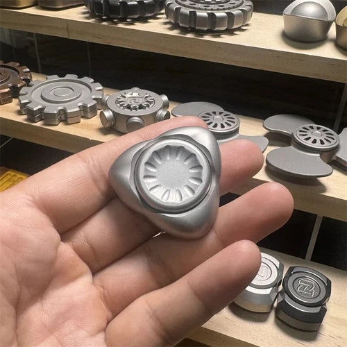 Novel EDC Fidget Spinner Creative Silver Stainless Steel Adult Fidget Toys Gifts 07FC0E-D4 - KOEEK