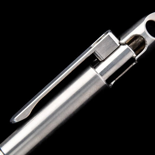 Titanium Pocket Ball Pen Ballpoint Pen Office Signature Clip Switch Outdoor EDC 07FC0E-D4 - KOEEK