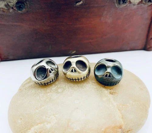 Pumpkin Lanyard Bead Skull Paracord Knife Beads Solid Brass EDC Pendant Tool 07FC0E-D4 - KOEEK