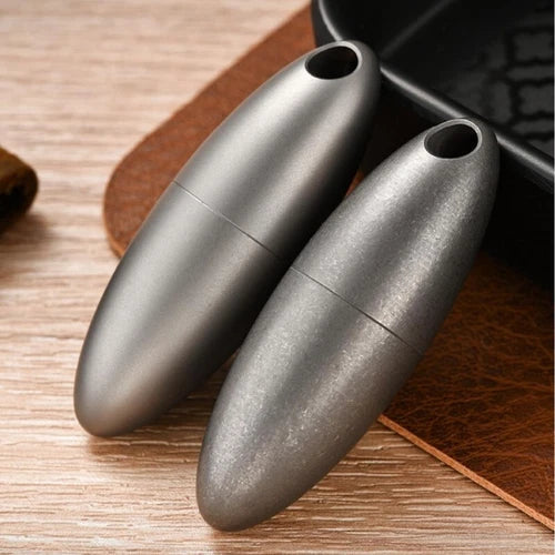 Titanium Waterproof Pill Case Holder Container Organizer Portable Keychain EDC 07FC0E-D4 - KOEEK