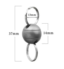 HotEDC 360 Degree Rotation Titanium Alloy Gimbal Keychain W Key Ring CarKeychain 07FC0E-D4 - KOEEK