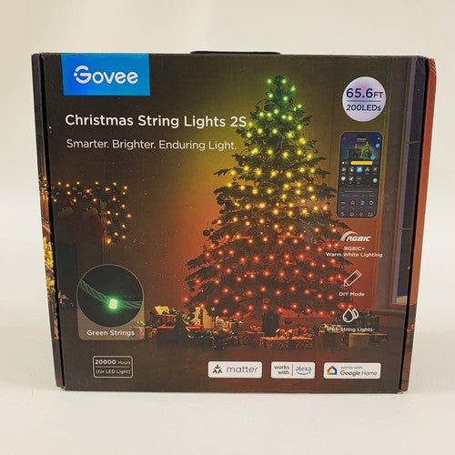 Govee - 65.6ft Green Christmas String Lights 2S - Multi Color- 200 LEDs SEALED GOVEE - KOEEK