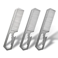 Titanium Hair Beared Comb Anti Static Pocket Multi Tool Bottle Opener Wrench EDC 07FC0E-D4 - KOEEK