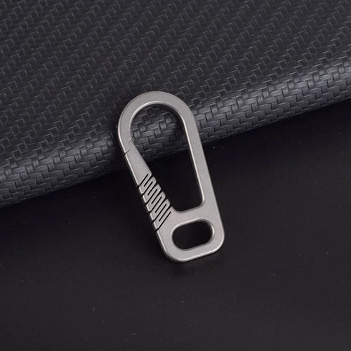 TC4 Titanium Alloy Keychain Backpack Hanging Buckle EDC Outdoor Key Carabiner 07FC0E-D4 - KOEEK