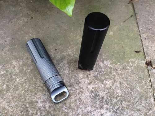 EDC Aluminum alloy Survival Waterproof Pill Case Box Container Bottle 131*30.5mm 07FC0E-D4 - KOEEK