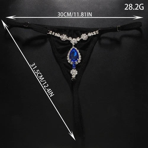 Rhinestone Bikini Body Chain Women Lingerie Underwear Teardrop Jewelry Accessory 07FC0E-D4 - KOEEK