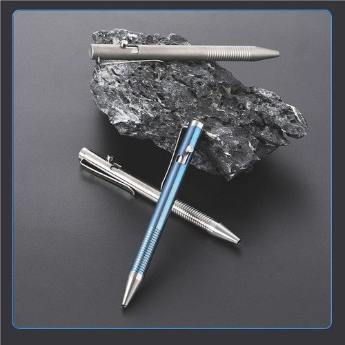 EDC Titanium Bolt Action Ballpoint Office Business Writing Signature Pocket Pen 07FC0E-D4 - KOEEK
