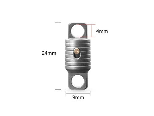 EDC 360 Degree Rotation Titanium Alloy Gimbal Keychain w Key Ring Car Keychains 07FC0E-D4 - KOEEK
