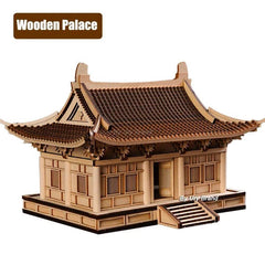 3D DIY Wooden House Chinese Traditional Puzzle with Light Building 07FC0E-D4 - KOEEK