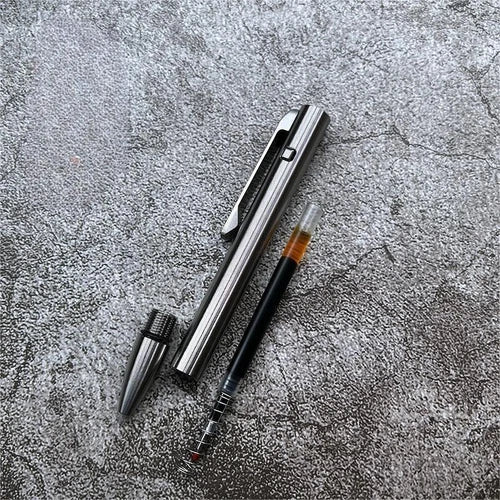 1PC EDC Titanium Ballpoint Pen Pocket Pen Business Office Writing Signature Gift 07FC0E-D4 - KOEEK
