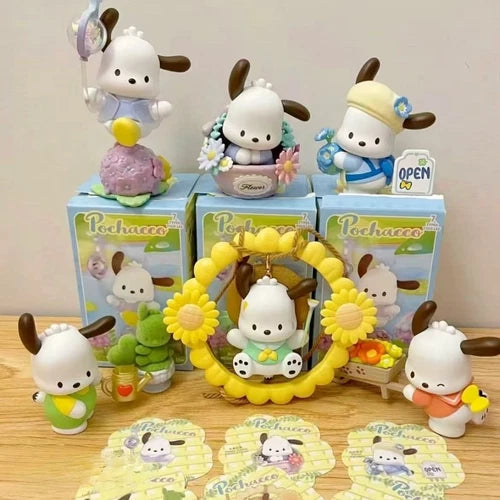 MINISO Sanrio Pochacco Flower & Childhood Series Confirmed Blind Box Figure Toys MINISO - KOEEK