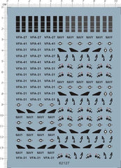 1/144 F/A-18E/F Hornet VFA-27 Royal Maces VFA-41 Black Aces Water Slide Decal 07FC0E-D4 - KOEEK