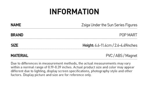 Authentic Zsiga Under The Sun Series Blind Box Confirmed Figure Toy Art Gift 07FC0E-D4 - KOEEK