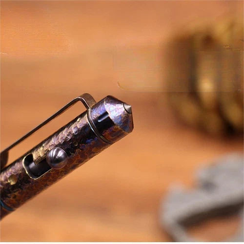 Handmade Titanium Bolt Action Ballpoint Pen EDC Signing Writing Pocket Pen Gift 07FC0E-D4 - KOEEK