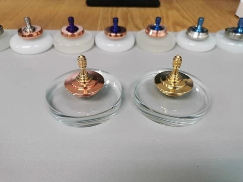 Copper Brass Hand Twisting Spinning Top Ceramic Bead EDC Fidget Spinner Toy 07FC0E-D4 - KOEEK