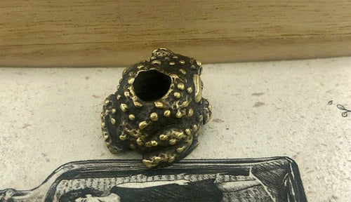 Frog Paracord Bead Hand-Casted Brass Charms EDC Accessories Pendant Buckle 07FC0E-D4 - KOEEK