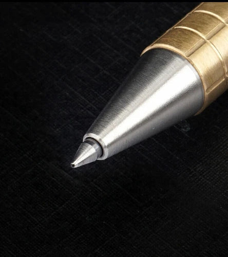Brass+Stainless Steel Pocket Ball Pen Ballpoint Pen Office Signature Outdoor EDC 07FC0E-D4 - KOEEK