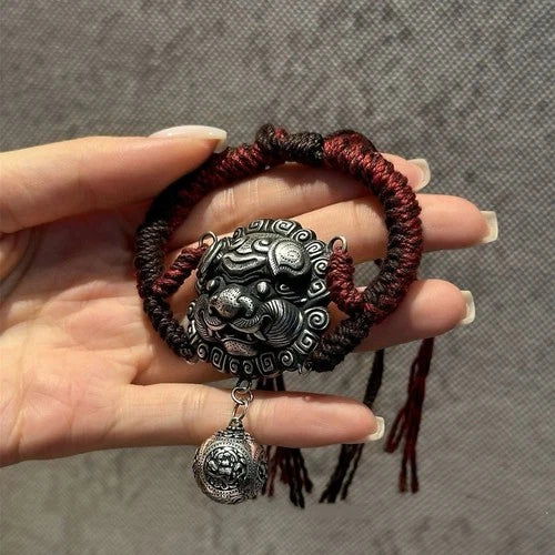 Retro Ethnic Bracelet Swallow Gold Beast Lion Braided Adjustable Rope Jewelry 07FC0E-D4 - KOEEK