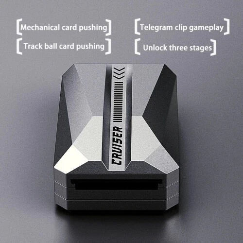 Hot Mechanical Card-pushing Magnetic Slider Stainless Steel Fidget Men EDC Gift 07FC0E-D4 - KOEEK