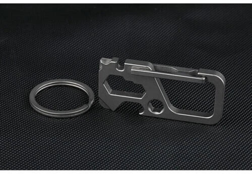 TC4 EDC Titanium Alloy Mechanic Keychain Carabiner Opener Portable Outdoor Multi 07FC0E-D4 - KOEEK