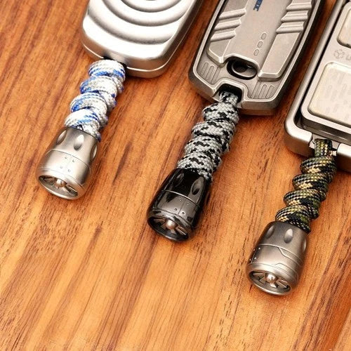 Titanium Zirconium Engine Shape Knife Lanyard Bead Paracord End Pendant EDC DIY 07FC0E-D4 - KOEEK