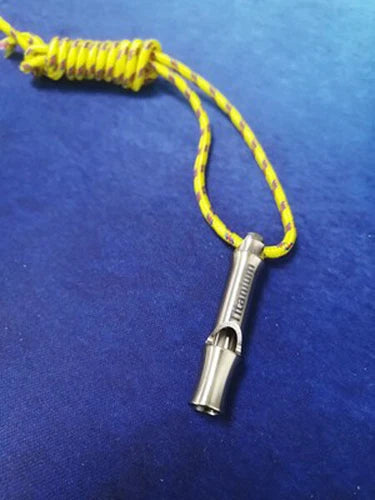 Pure Small Titanium Whistle Portable EDC Outdoor Training Whistle 50mm/1.97" 07FC0E-D4 - KOEEK