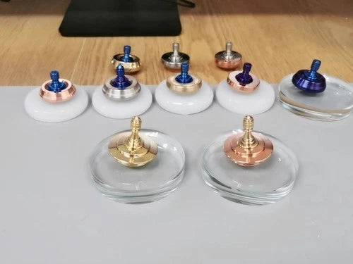 Copper Brass Hand Twisting Spinning Top Ceramic Bead EDC Fidget Spinner Toy 07FC0E-D4 - KOEEK