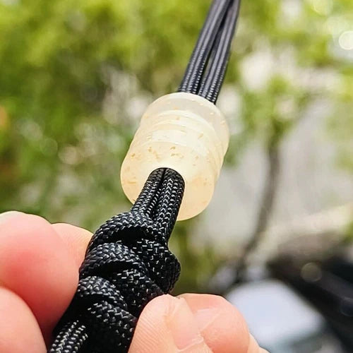 Glow in the Dark Resin Knife Lanyard Bead Necklace Paracord Pendant Charm DIY 07FC0E-D4 - KOEEK